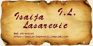 Isaija Lašarević vizit kartica